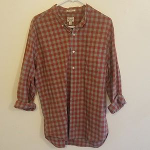 Lucky Brand checkered long sleeved button up